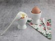 Porcelianinis indelis kiaušiniui su šaukšteliu, 2 vnt kaina ir informacija | Indai, lėkštės, pietų servizai | pigu.lt