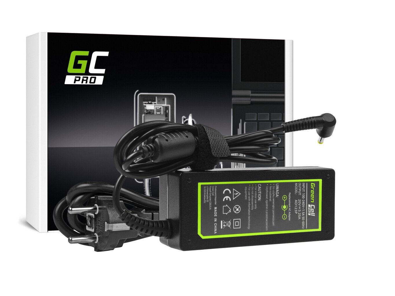 Green Cell 20V, 3.25A, 65W kaina ir informacija | Įkrovikliai nešiojamiems kompiuteriams | pigu.lt