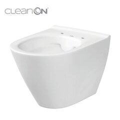 Pakabinamas klozetas Cersanit City Oval CleanOn su lėtai nusileidžiančiu dangčiu kaina ir informacija | Cersanit Vonios kambario įranga | pigu.lt