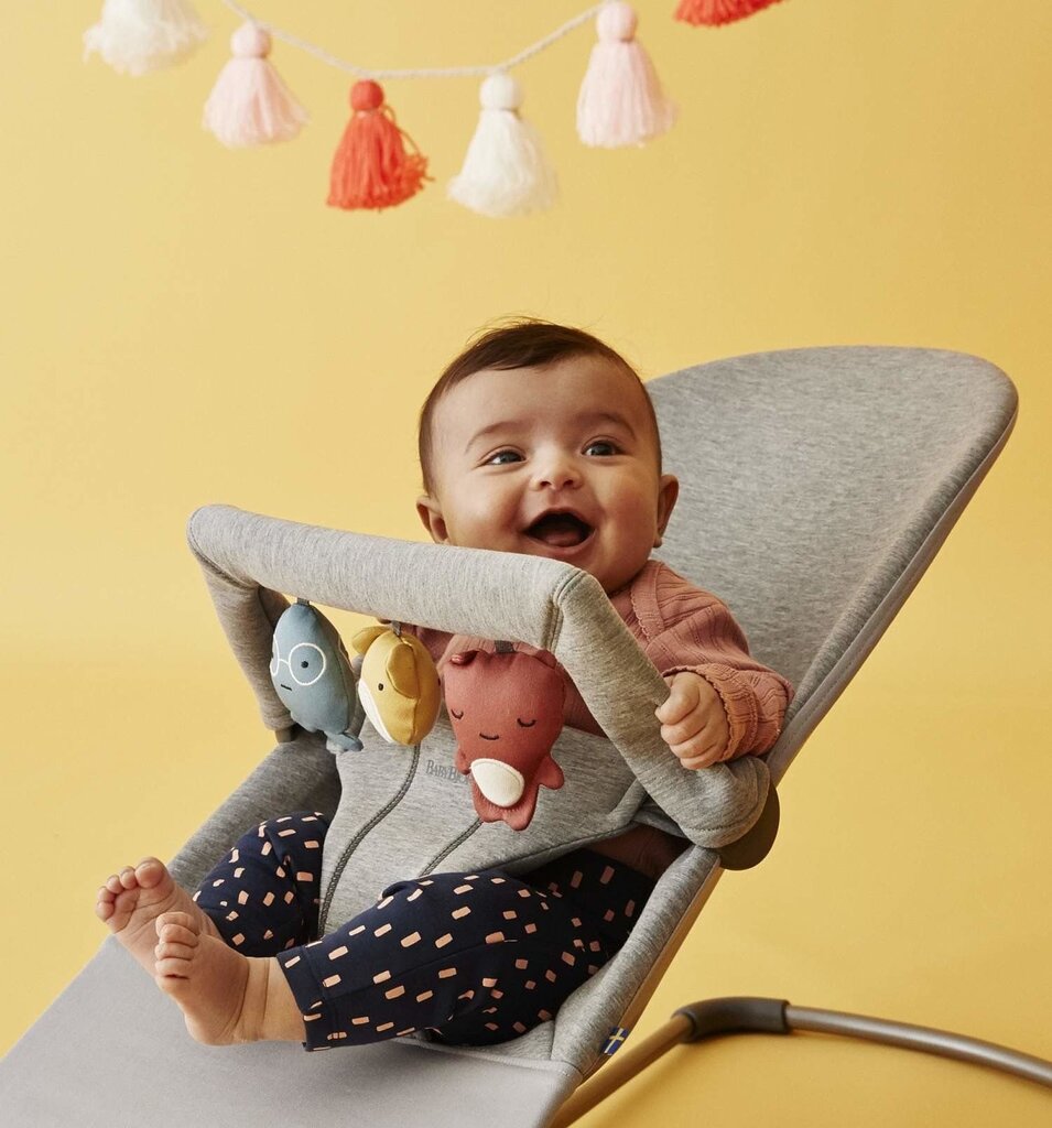 Babybjörn gultukas Bliss Light Grey, 3D Jersey + žaisliukų lankas цена и информация | Gultukai ir sūpynės | pigu.lt
