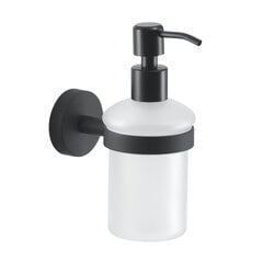 Gedy EROS подвесной дозатор мыла с держателем, черный цена и информация | Набор акскссуаров для ванной | pigu.lt