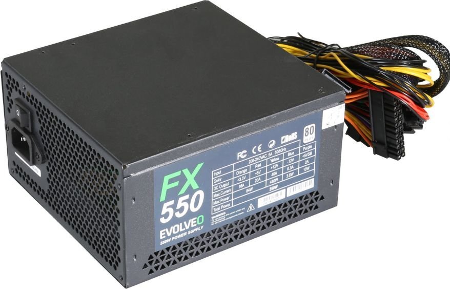 Evolveo FX 550 kaina ir informacija | Maitinimo šaltiniai (PSU) | pigu.lt