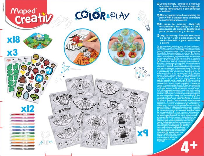 Meistravimo komplektas Maped Creativ Color&Play Memory цена и информация | Lavinamieji žaislai | pigu.lt