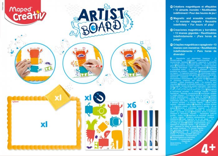 Piešimo rinkinys su magnetine lenta Maped Creativ Artist Board Monsters kaina ir informacija | Lavinamieji žaislai | pigu.lt
