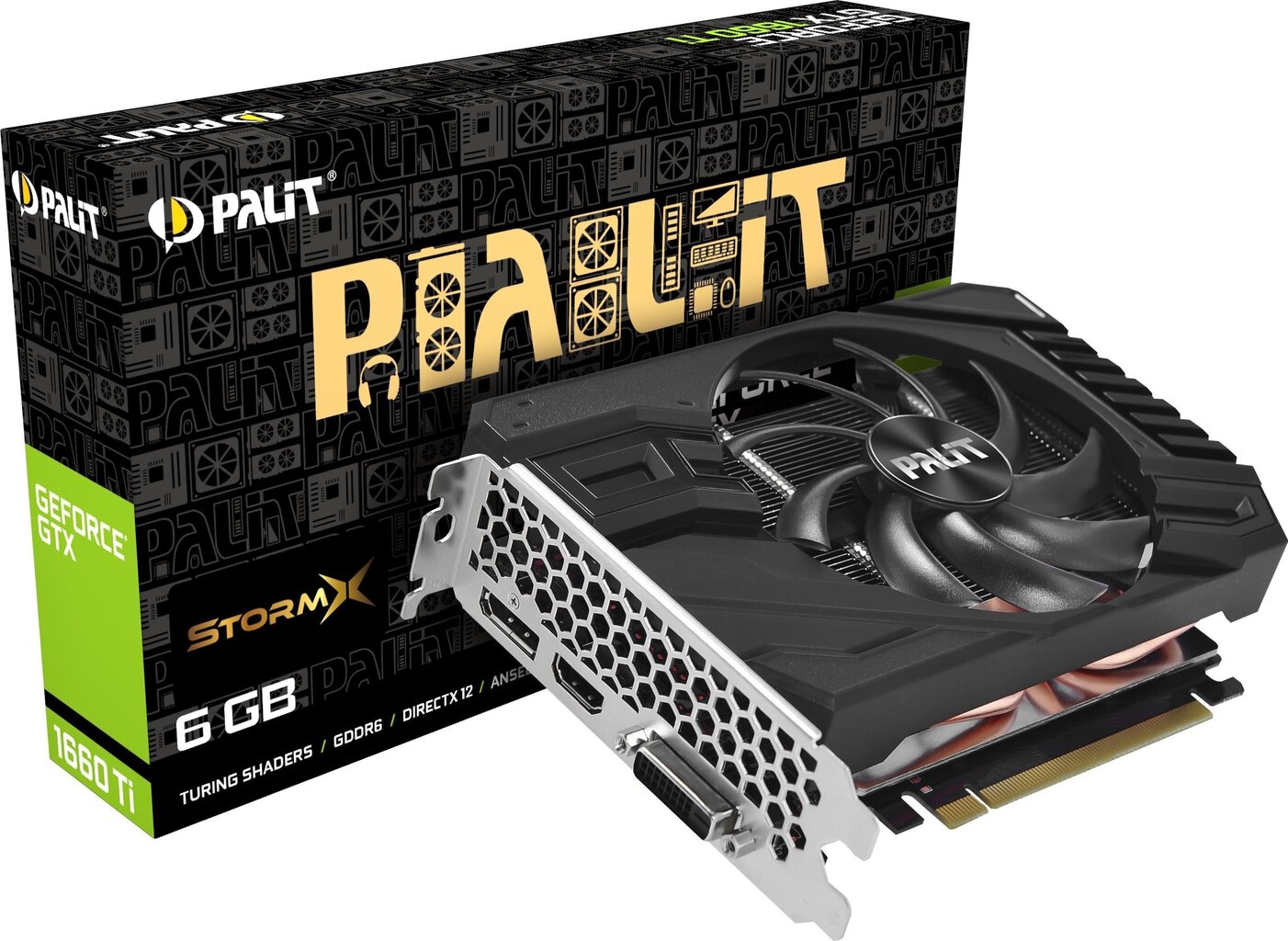 Palit NVIDIA GeForce GTX 1660 Ti 6GB StormX kaina ir informacija | Vaizdo plokštės (GPU) | pigu.lt