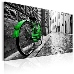 Paveikslas - Vintage Green Bike 90x60 cm kaina ir informacija | Reprodukcijos, paveikslai | pigu.lt