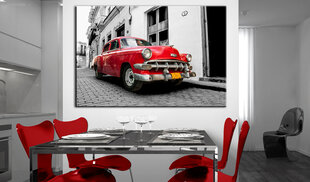 Paveikslas - Cuban Classic Car (Red) 90x60 cm kaina ir informacija | Reprodukcijos, paveikslai | pigu.lt