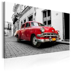 Paveikslas - Cuban Classic Car (Red) 120x80 cm kaina ir informacija | Reprodukcijos, paveikslai | pigu.lt