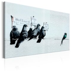 Paveikslas - Protesting Birds by Banksy 120x80 cm kaina ir informacija | Reprodukcijos, paveikslai | pigu.lt