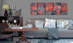 Картина - Metal Mosaic: Red 135x45 см цена и информация | Репродукции, картины | pigu.lt