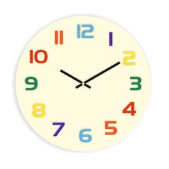 Sieninis laikrodis Spalvoti skaičiai kaina ir informacija | Laikrodžiai | pigu.lt