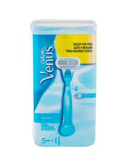 Skustuvai Gillette Venus Razor moterims 1 vnt + 5 galvutės kaina ir informacija | Skutimosi priemonės ir kosmetika | pigu.lt