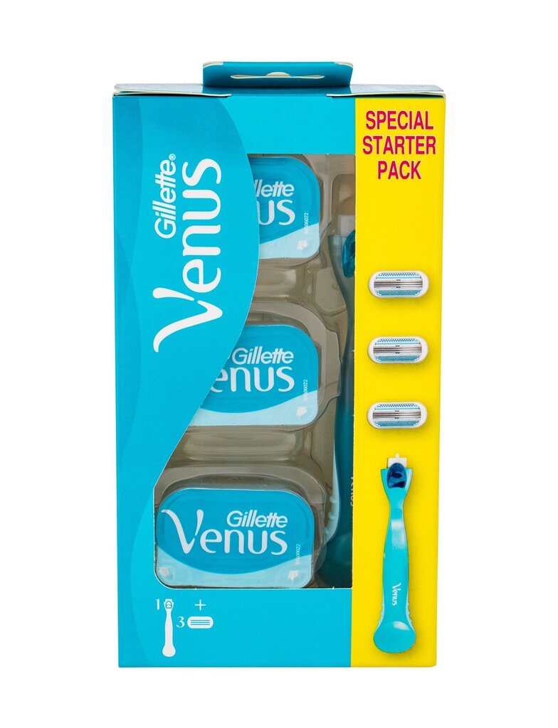 Skustuvas Gillette Venus moterims 1 vnt + 3 galvutės цена и информация | Skutimosi priemonės ir kosmetika | pigu.lt