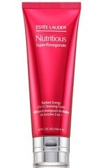 Veido valymo putos ir kaukė Estee Lauder Nutritious Super-Pomegranate Radiant Energy 2-in-1 125 ml kaina ir informacija | Veido prausikliai, valikliai | pigu.lt