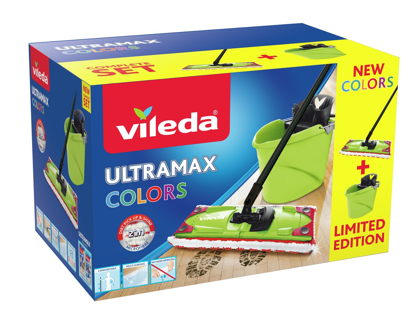 Vileda valymo rinkinys Ultramax Colors, žalias kaina ir informacija | Valymo reikmenys ir priedai | pigu.lt