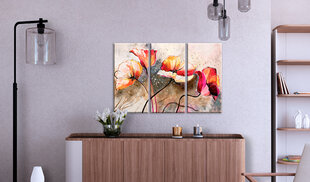 Paveikslas - Poppies lashed by the wind 90x60 cm kaina ir informacija | Reprodukcijos, paveikslai | pigu.lt