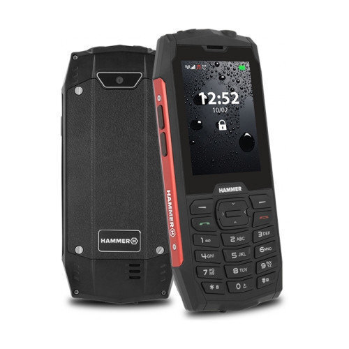 MyPhone Hammer4, Dual Sim, Black/Red kaina ir informacija | Mobilieji telefonai | pigu.lt