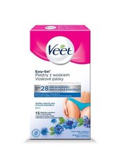 Восковые полоски для депиляции для чувствительной кожи Veet Easy-Gel, 16 шт. цена и информация | Veet Духи, косметика | pigu.lt