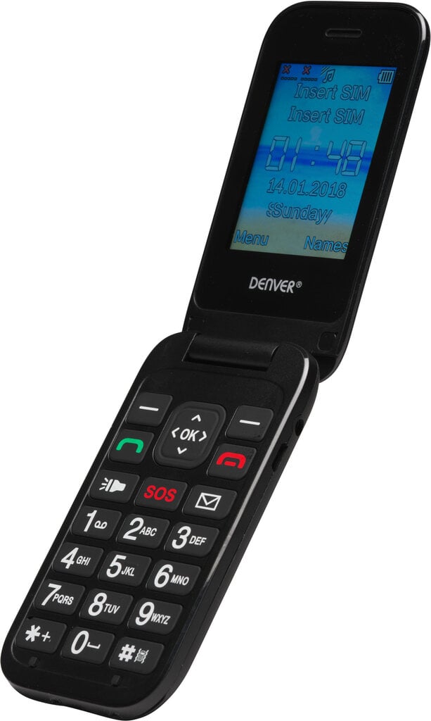 Denver BAS-24200M, Black цена и информация | Mobilieji telefonai | pigu.lt