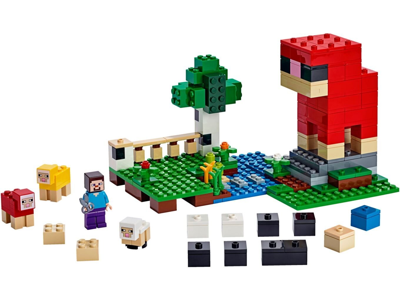 21153 LEGO® Minecraft Vilnos ūkis kaina ir informacija | Konstruktoriai ir kaladėlės | pigu.lt