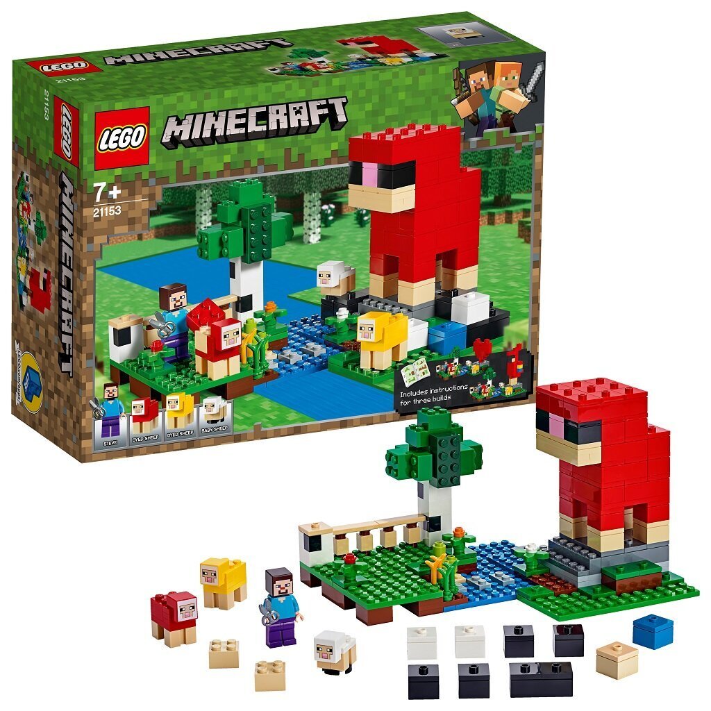 21153 LEGO® Minecraft Vilnos ūkis kaina ir informacija | Konstruktoriai ir kaladėlės | pigu.lt