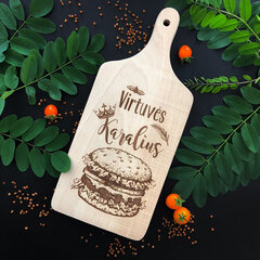 Выгравированная деревянная разделочная доска «Король кухни» цена и информация | Другие оригинальные подарки | pigu.lt
