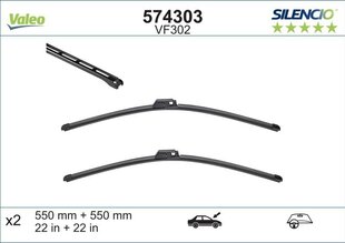 Valeo Silencio VF302 550/550mm valytuvų kompl. AUDI, SEAT kaina ir informacija | Valeo Autoprekės | pigu.lt