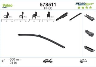 Valytuvo gumelė Valeo Hydroconnect kaina ir informacija | Valeo Autoprekės | pigu.lt