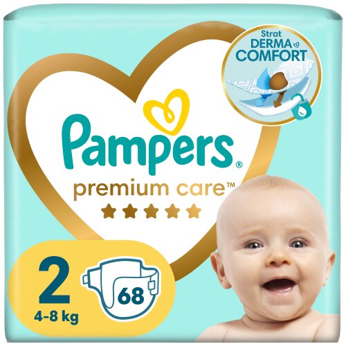 Sauskelnės PAMPERS Premium Care, Value Pack 2 dydis 4-8kg., 68 vnt. kaina |  pigu.lt