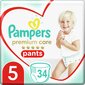 Sauskelnės-kelnaitės PAMPERS Premium Pants, Value Pack, 5 dydis, 34 vnt. kaina ir informacija | Sauskelnės | pigu.lt