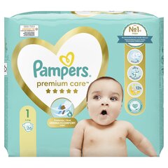 Sauskelnės PAMPERS Premium Care, Small Pack 1 dydis, 26 vnt. kaina ir informacija | Pampers Išparduotuvė | pigu.lt