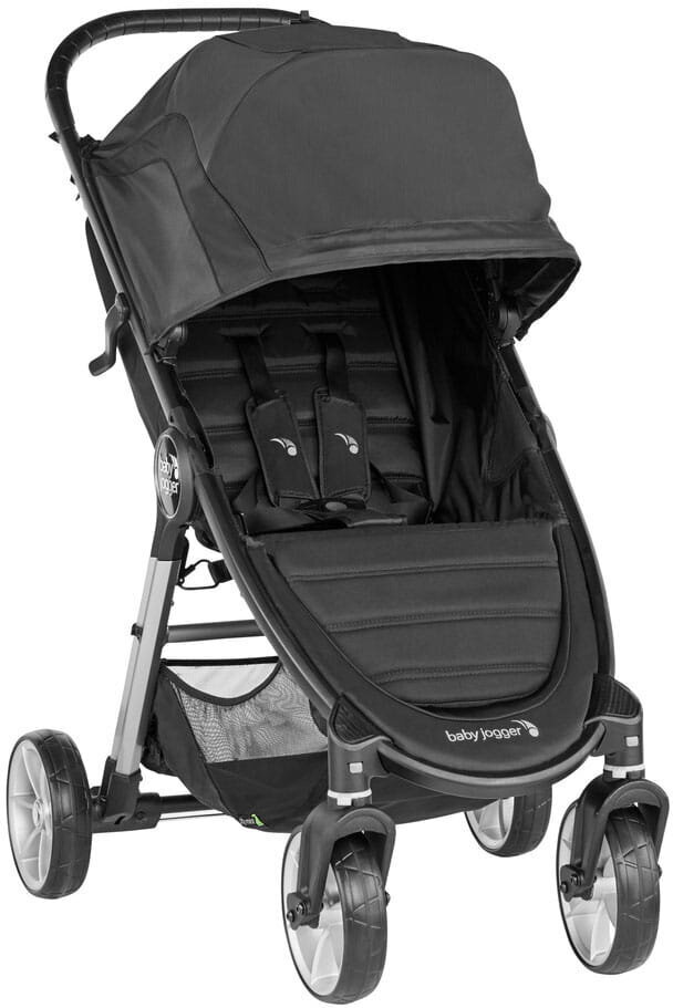 Sportinis vežimėlis Baby Jogger City mini® 2 4-W, Jet kaina ir informacija | Vežimėliai | pigu.lt