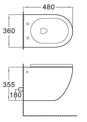 Potinkinis WC rėmas Mexen 5in1 Fenix Slim 6/4 L, 4,5/3 L, 8 cm su klozetu Lena Rimless Slim kaina ir informacija | Klozetai | pigu.lt