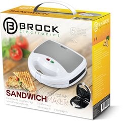 Сэндвичница Brock Electronics  SSM 1001 WH цена и информация | Бутербродницы | pigu.lt