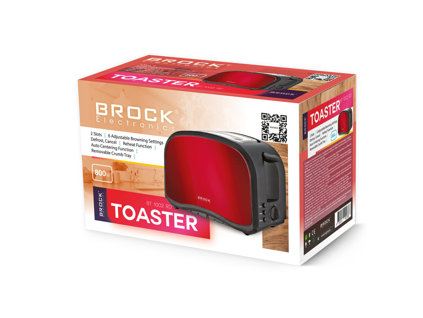 Brock BT 1002 RD kaina ir informacija | Skrudintuvai | pigu.lt