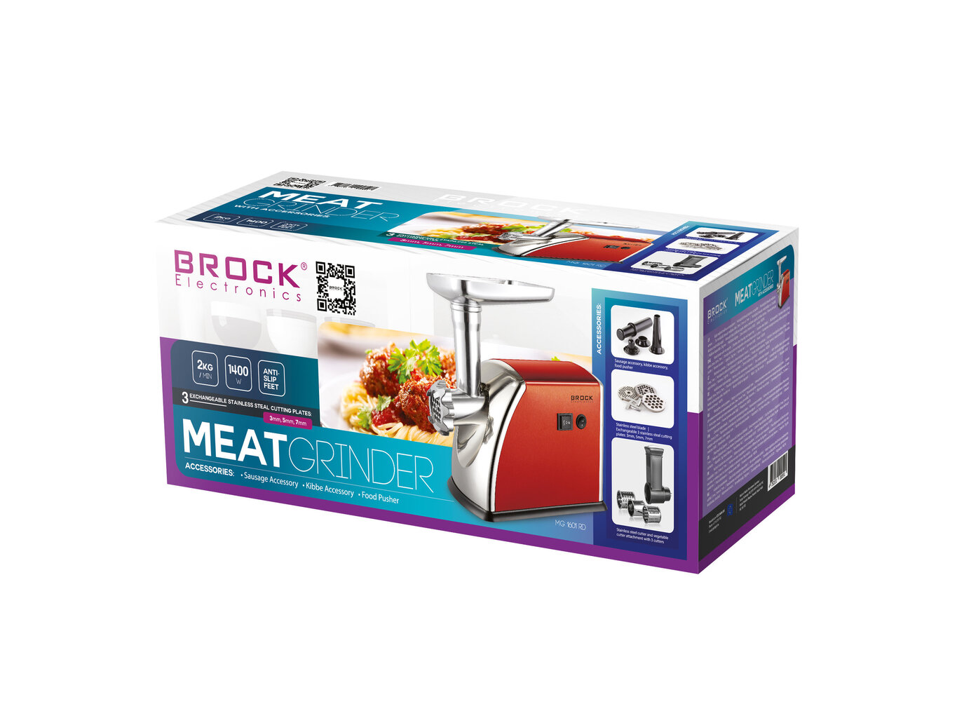 Brock MG 1601 RD kaina ir informacija | Mėsmalės | pigu.lt