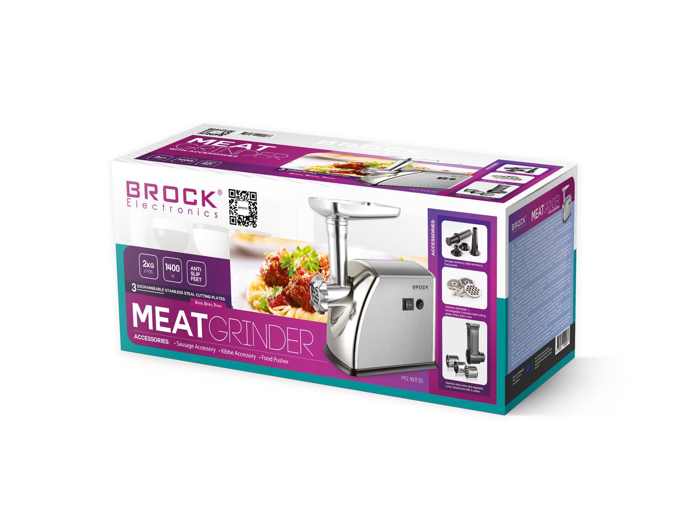 Brock MG 1601 SS kaina ir informacija | Mėsmalės | pigu.lt