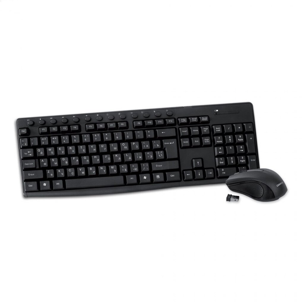 Omega OKM071B Laidinė klaviatūra (RU) + belaidė pelė, Juoda kaina ir informacija | Klaviatūros | pigu.lt