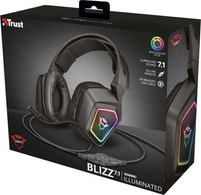 Trust GXT 450 Blizz RGB 23191 kaina ir informacija | Ausinės | pigu.lt