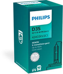 Автомобильная ксеноновая лампа Philips Xenon X-tremeVision D3S +150%, 4800k цена и информация | Philips Электрооборудование | pigu.lt