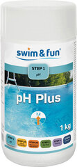 Granulės baseino vandens pH didinimui Swim & Fun ph-Plus, 1 kg kaina ir informacija | Baseinų priežiūros priemonės | pigu.lt