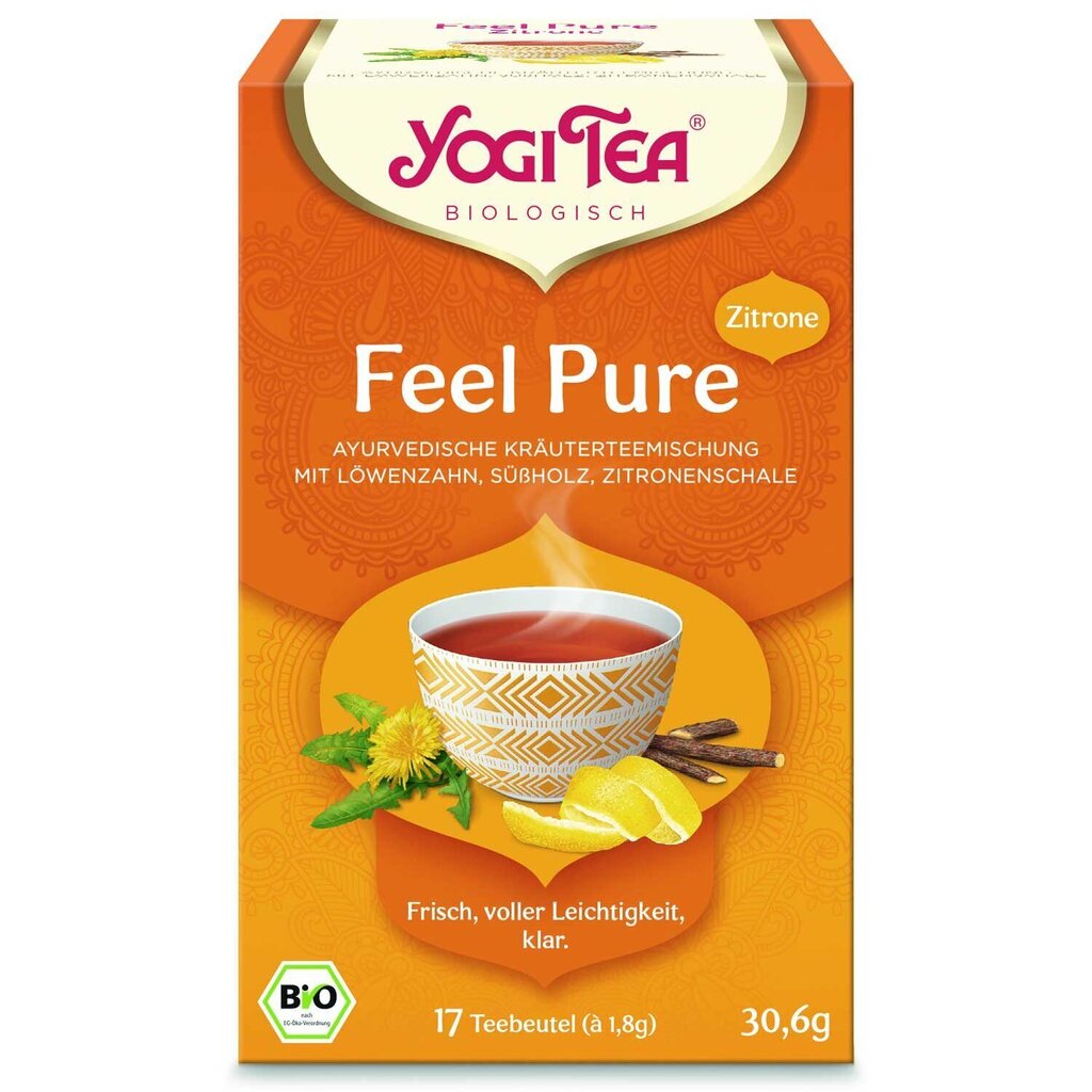 Yogi Tea Detox With Lemon kiaulpienių arbata su citrina, 17x1.7 g kaina ir informacija | Arbata | pigu.lt