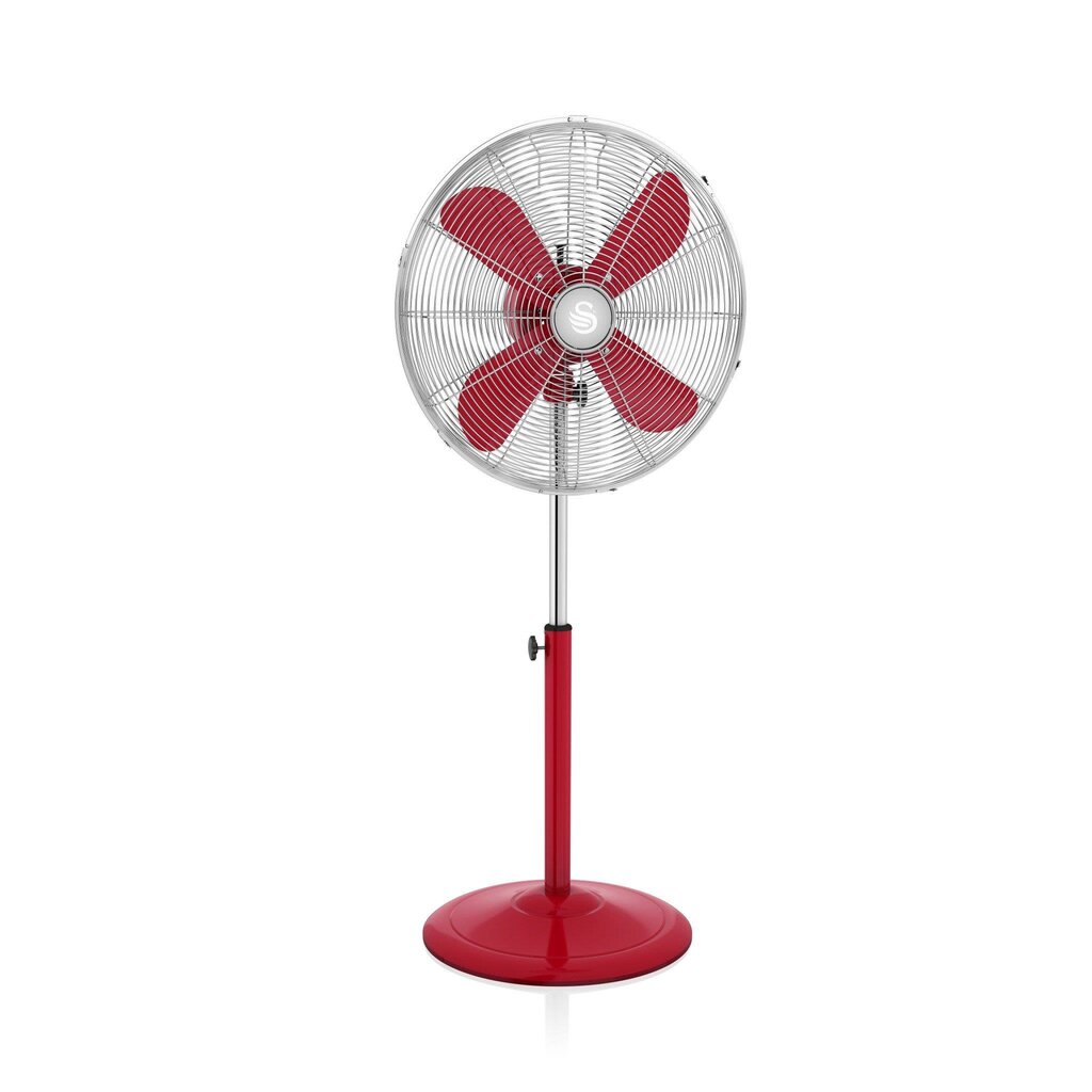 Fan standing Swan RETRO SFA12610RN (red color) kaina ir informacija | Ventiliatoriai | pigu.lt