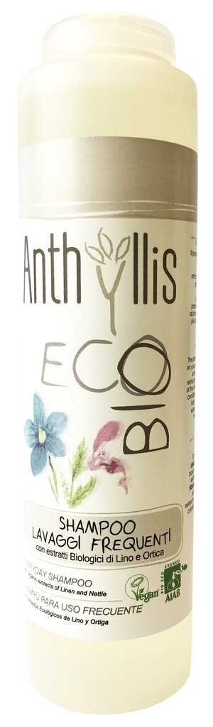 Ekologiškas kasdieninis šampūnas su linų, kinrožės, kviečių baltymų ir dilgėlių ektraktais Anthyllis 250 ml kaina ir informacija | Šampūnai | pigu.lt