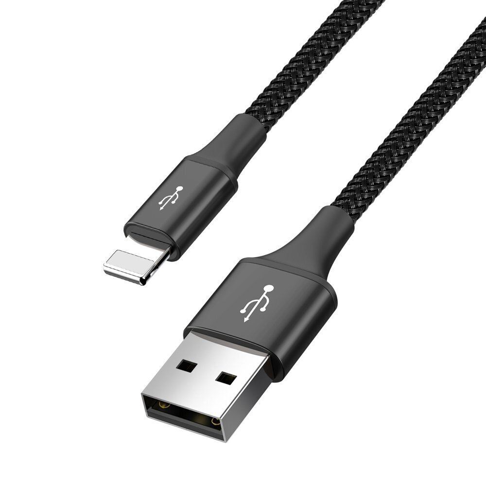 USB Kabelis Baseus 2X Lightning / USB Type C / Micro USB 3.5A 1.2m, juodas kaina ir informacija | Laidai telefonams | pigu.lt