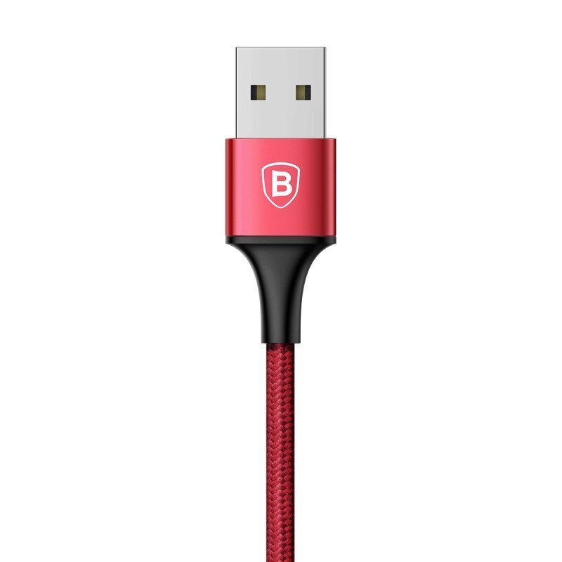 Kabelis Baseus USB Rapid 2In1 Lightning / Micro Usb 3A 1.2m, raudonas (CAML-SU09) kaina ir informacija | Laidai telefonams | pigu.lt