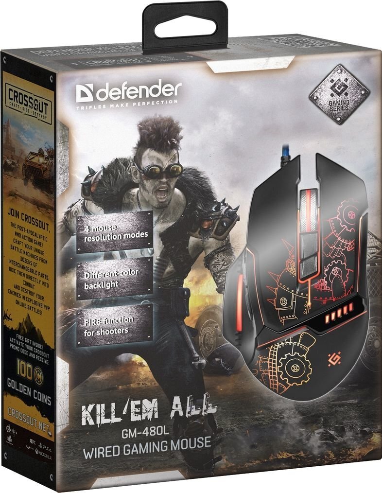 Defender 52480, juoda kaina ir informacija | Pelės | pigu.lt