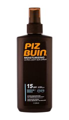 Kūno purškiklis nuo saulės Piz Buin Moisturizing SPF15 200 ml kaina ir informacija | Kremai nuo saulės | pigu.lt