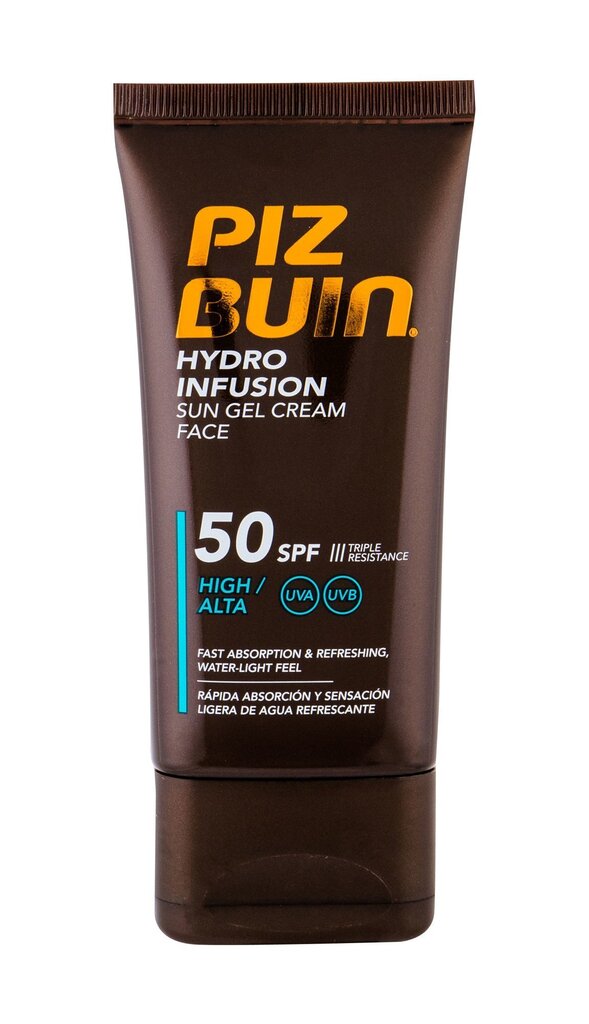 Apsauginis kremas veidui nuo saulės Piz Buin Hydro Infusion SPF50 50 ml kaina ir informacija | Kremai nuo saulės | pigu.lt