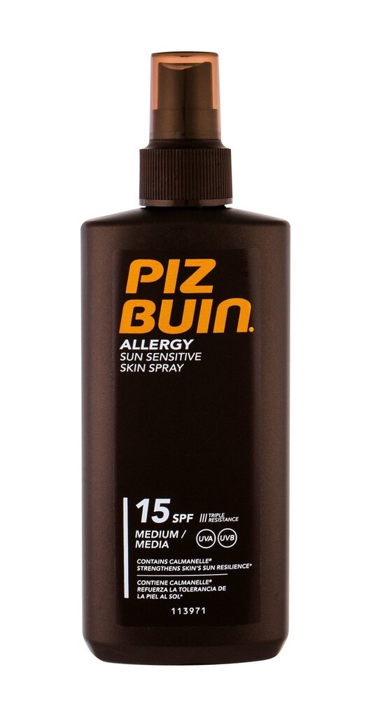 Purškiamas apsauginis losjonas nuo saulės jautriai odai Piz Buin Allergy SPF 15 200 ml kaina ir informacija | Kremai nuo saulės | pigu.lt